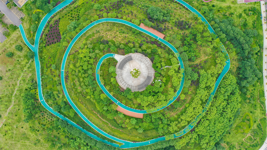 航拍江西省贛州市全南縣若湖公園。李凡欽攝