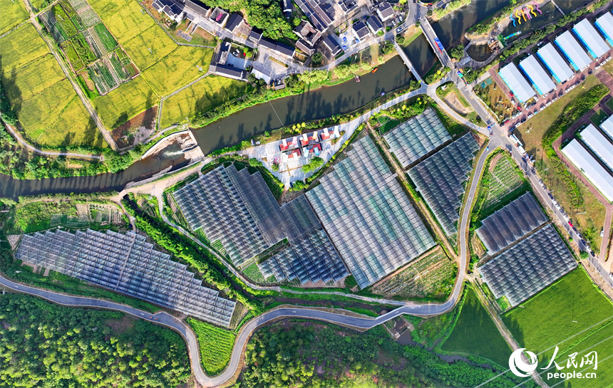 撫州市廣昌縣旴江鎮彭田村溪畔彭田鄉村旅游點，各式各樣的游玩項目吸引了不少游客前來體驗。人民網 朱海鵬攝