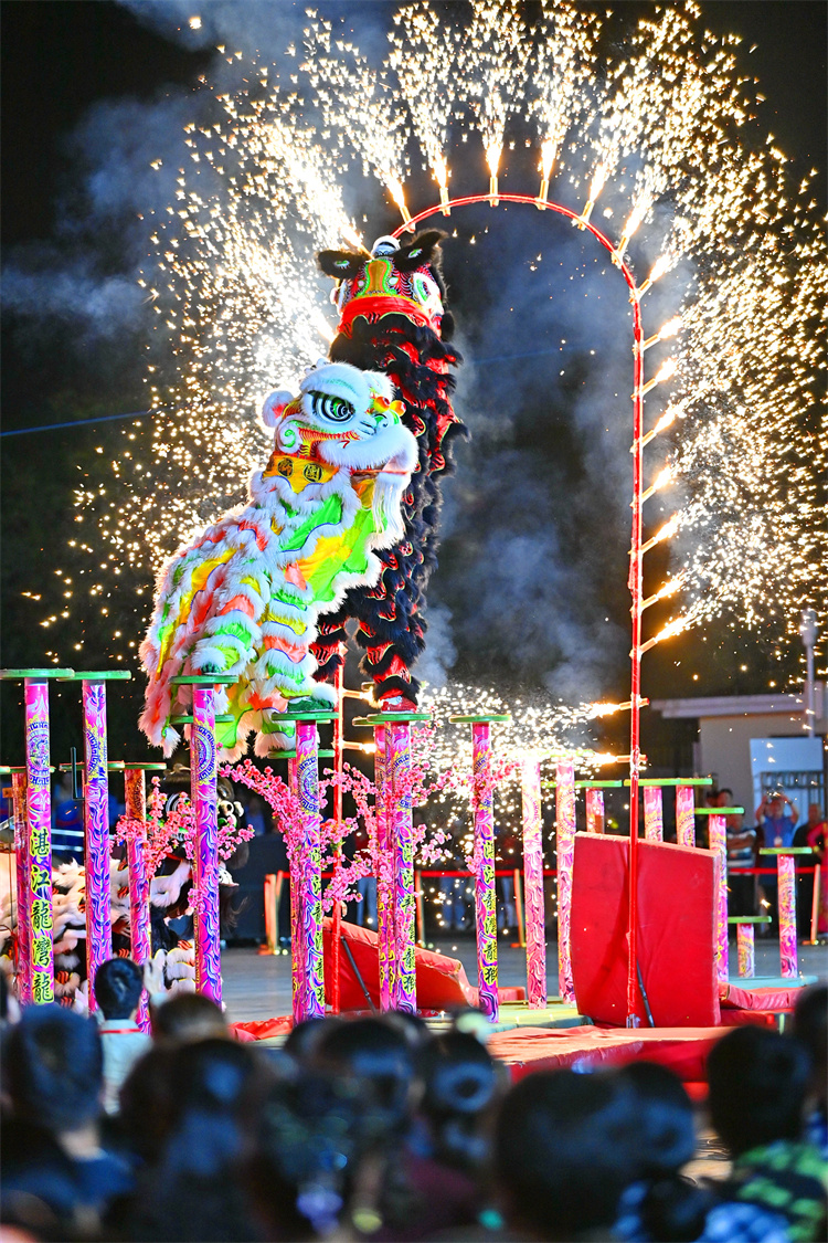 第十七屆中國民間文藝山花獎優秀民間藝術表演作品精彩亮相，吸引眾多觀眾觀看。人民網 朱海鵬攝