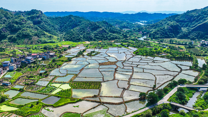 航拍南豐縣市山鎮前山村。李煜祖攝