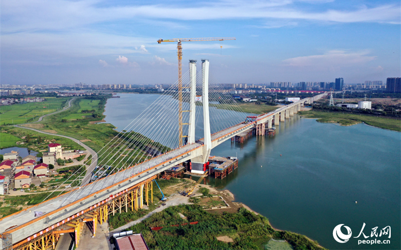 昌九高鐵隆興大橋跨贛江主橋全部合龍