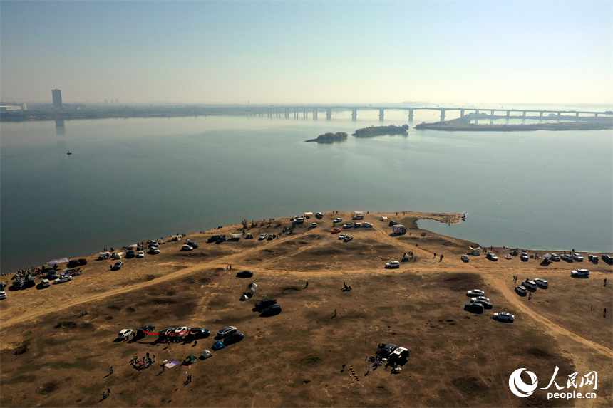 冬日暖陽下，馬咀山生態公園迎來眾多開車露營休閑的市民游客。人民網記者 時雨攝